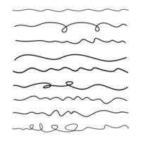 en uppsättning av abstrakt rader. vektor illustration