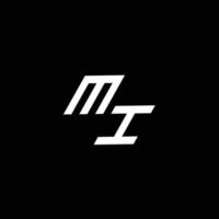 mi logotyp monogram med upp till ner stil modern design mall vektor