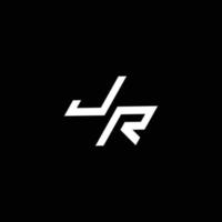 jr logotyp monogram med upp till ner stil modern design mall vektor