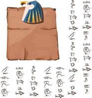 uralt Ägypten Papyrus Teil Karikatur Vektor