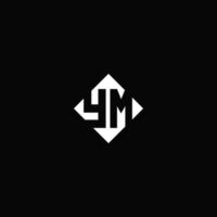 Monogramm Logo Design mit Diamant Platz gestalten vektor