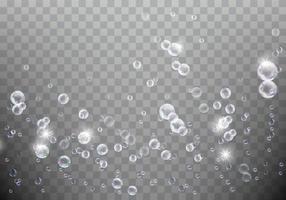 tvål bubbla blåsare, realistisk regnbåge luft bubblor vektor