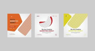 Designvorlage für digitale Marketingagenturen und Corporate Social Media-Posts vektor