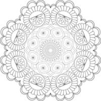 Gliederung Mandala zum Färbung Buch. dekorativ runden Ornament. Anti-Stress Therapie Muster. weben Design. vektor