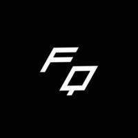 fq Logo Monogramm mit oben zu Nieder Stil modern Design Vorlage vektor