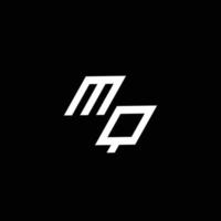 mq Logo Monogramm mit oben zu Nieder Stil modern Design Vorlage vektor