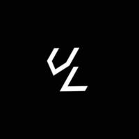 vl Logo Monogramm mit oben zu Nieder Stil modern Design Vorlage vektor