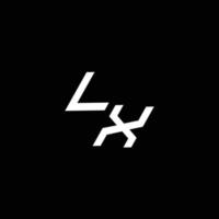 lx Logo Monogramm mit oben zu Nieder Stil modern Design Vorlage vektor