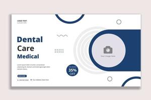 Zahnpflege medizinische Social-Media-Post-Banner-Vorlage vektor