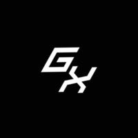 gx logotyp monogram med upp till ner stil modern design mall vektor
