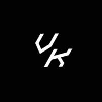 vk Logo Monogramm mit oben zu Nieder Stil modern Design Vorlage vektor