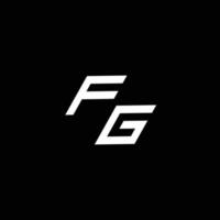 fg logotyp monogram med upp till ner stil modern design mall vektor