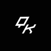 qk logotyp monogram med upp till ner stil modern design mall vektor