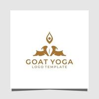 Yoga Ziege minimalistisch Prämie Logo Design Vorlage vektor