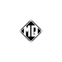 monogram logotyp design med diamant fyrkant form vektor