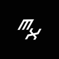 mx Logo Monogramm mit oben zu Nieder Stil modern Design Vorlage vektor