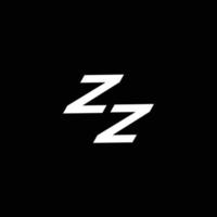 zz Logo Monogramm mit oben zu Nieder Stil modern Design Vorlage vektor