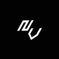 nv Logo Monogramm mit oben zu Nieder Stil modern Design Vorlage vektor