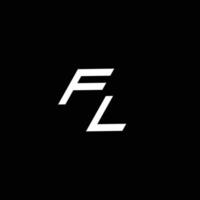 fl Logo Monogramm mit oben zu Nieder Stil modern Design Vorlage vektor