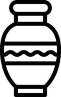 Vase-Vektor-Illustration auf einem Hintergrund. hochwertige Symbole. Vektor-Icons für Konzept und Grafikdesign. vektor