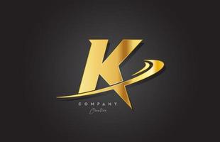 k golden Alphabet Brief Logo Symbol Design. Vorlage zum Geschäft und Unternehmen mit rauschen vektor