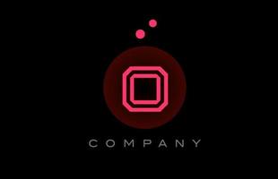 schwarz Rosa Ö Alphabet Brief Logo Symbol mit Punkte und Kreis. Vorlage Design zum Unternehmen und Geschäft vektor