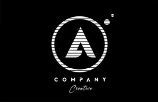 en alfabet brev logotyp ikon design med svart och vit linje rand. kreativ mall för företag och företag vektor