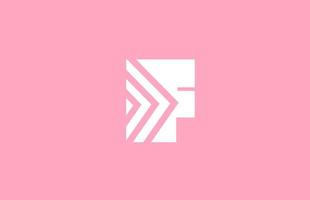 Rosa geometrisch f Alphabet Brief Logo Symbol mit Linie Design. kreativ Vorlage zum Geschäft und Unternehmen vektor