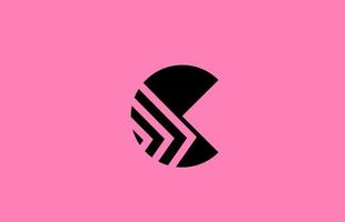 Rosa schwarz c Alphabet Brief Logo Symbol Design mit geometrisch Linien. kreativ Vorlage zum Unternehmen und Geschäft vektor