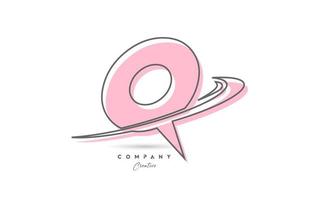 q Rosa grau Linie Alphabet Brief Logo Symbol Design mit rauschen. kreativ Vorlage zum Geschäft und Unternehmen vektor
