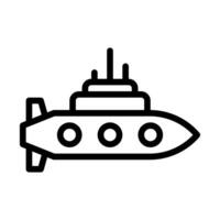 u-båt ikon översikt stil militär illustration vektor armén element och symbol perfekt.