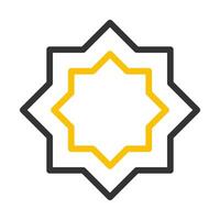 Dekoration Symbol duocolor grau Gelb Stil Ramadan Illustration Vektor Element und Symbol perfekt.
