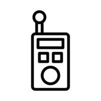 Walkie Talkie Symbol Gliederung Stil Militär- Illustration Vektor Heer Element und Symbol perfekt.