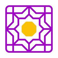 Dekoration Symbol Duotone lila Gelb Stil Ramadan Illustration Vektor Element und Symbol perfekt.