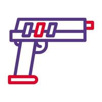 pistol ikon duofärg röd lila stil militär illustration vektor armén element och symbol perfekt.