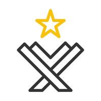 quran ikon duofärg grå gul stil ramadan illustration vektor element och symbol perfekt.