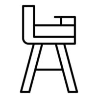 hög stol ikon stil vektor