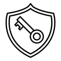Privat Schlüssel Symbol Stil vektor
