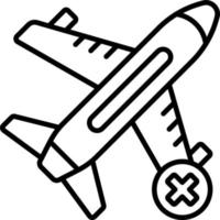 abgebrochen Flug Symbol Stil vektor