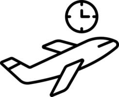 verspätet Flug Symbol Stil vektor