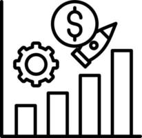 Symbolstil für Geschäftswachstum vektor