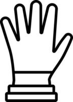 Prüfung Handschuhe Symbol Stil vektor