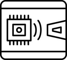 elektronisk plånbok ikon stil vektor