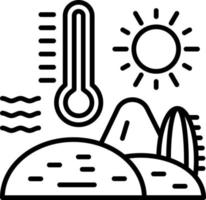 Wüste heiß Wetter Symbol Stil vektor