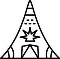 Wüste Tipi Symbol Stil vektor