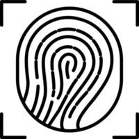 biometrisk ikon stil vektor