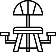 Picknick von Tabelle Symbol Stil vektor