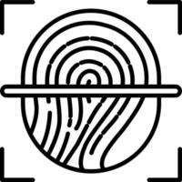 Fingerabdruck Scannen Symbol Stil vektor
