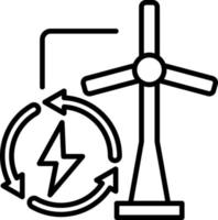 Symbolstil für erneuerbare Energien vektor