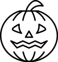 Halloween Kürbis Symbol Stil vektor